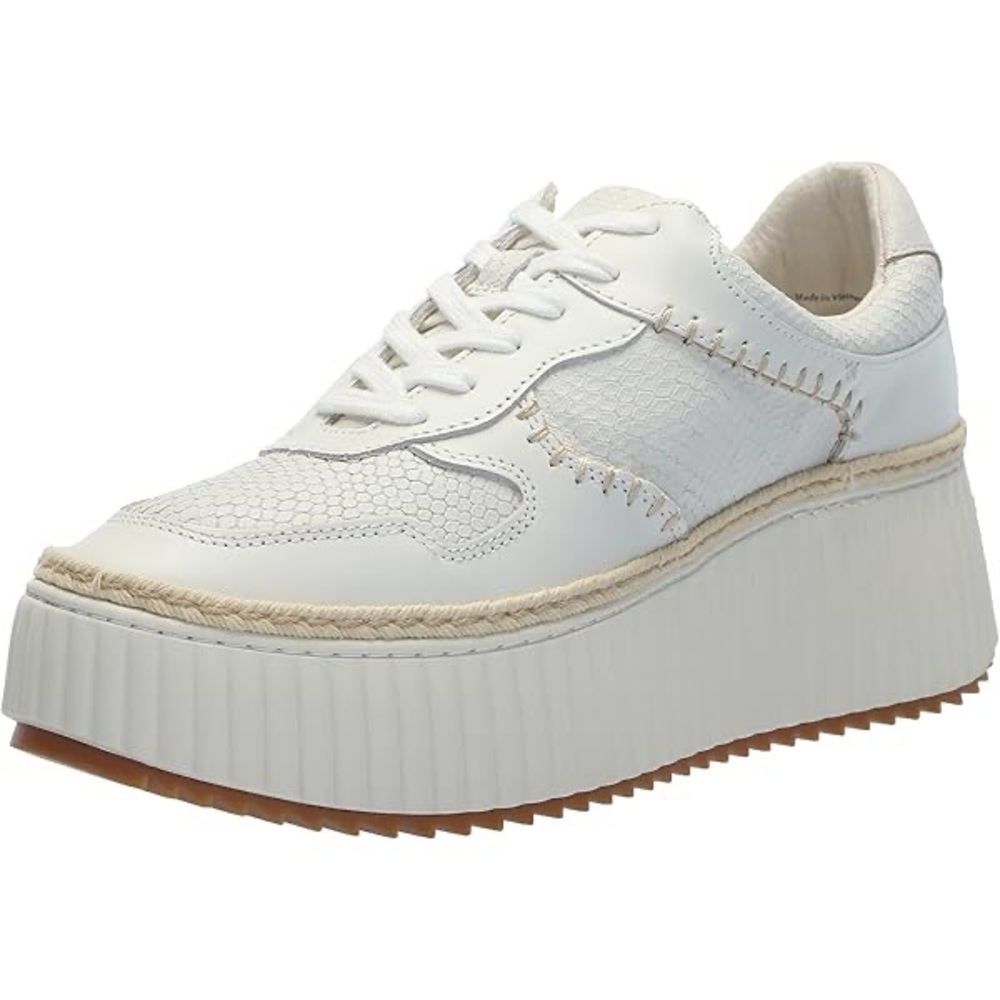 Dolce Vita Dandi Sneaker in Off White Embossed